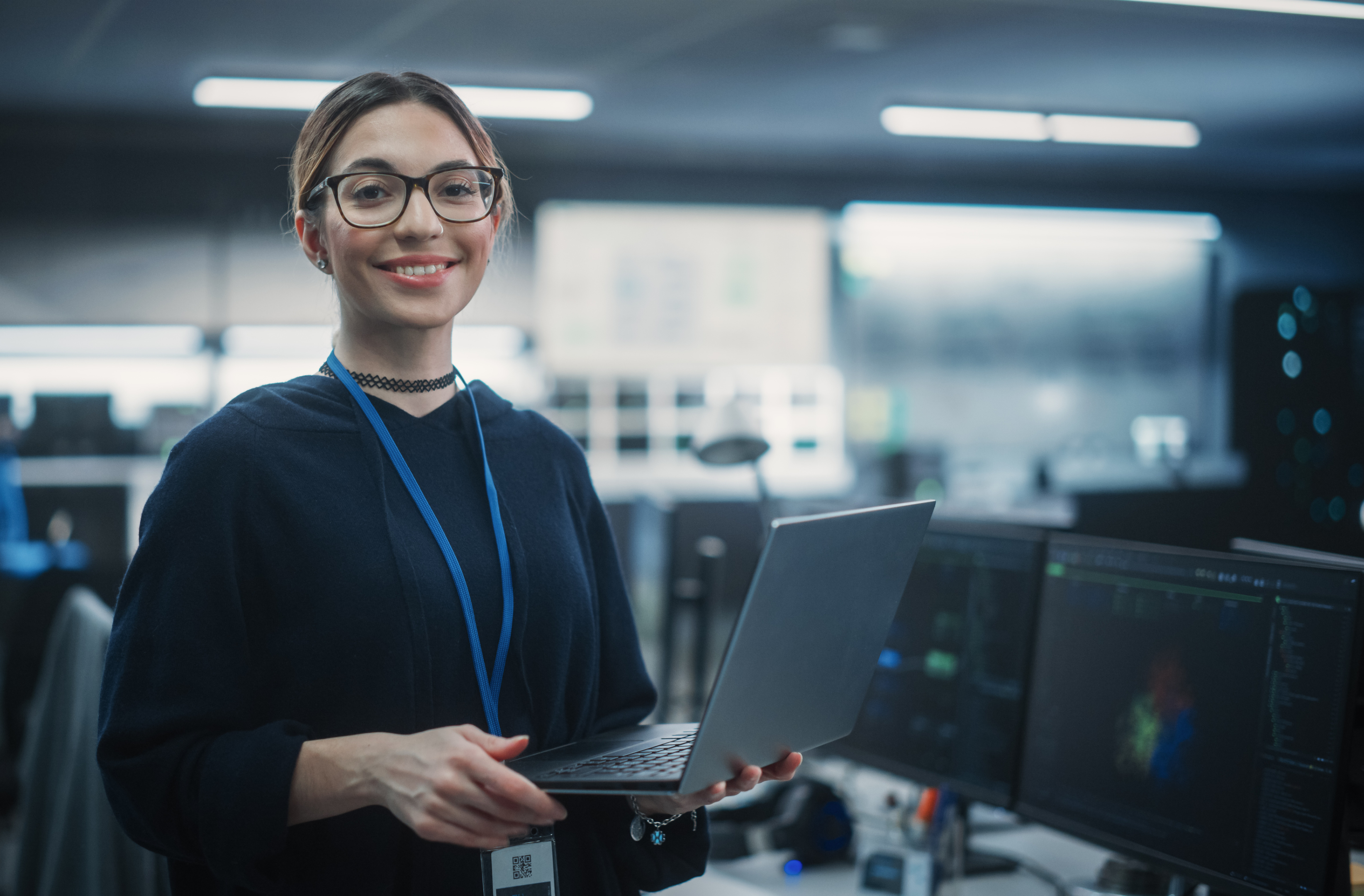 Woman with laptop